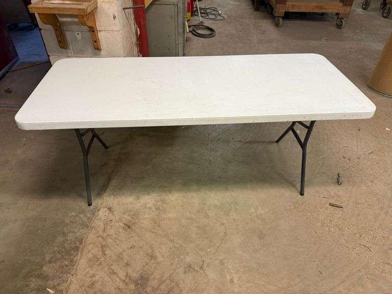 6 ft. White Folding Table image