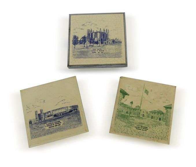 1933-1934 Chicago World's Fair Souvenir Tiles image