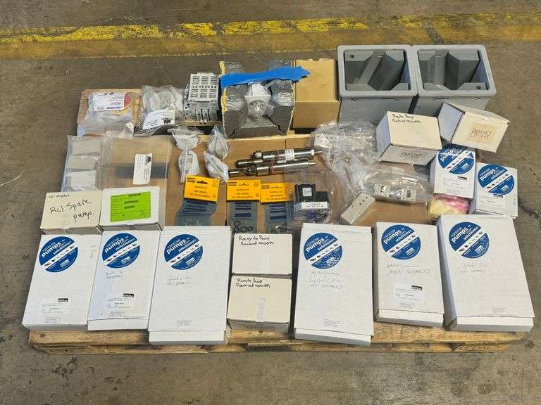Pallet of Various Industrial Parts and Components image