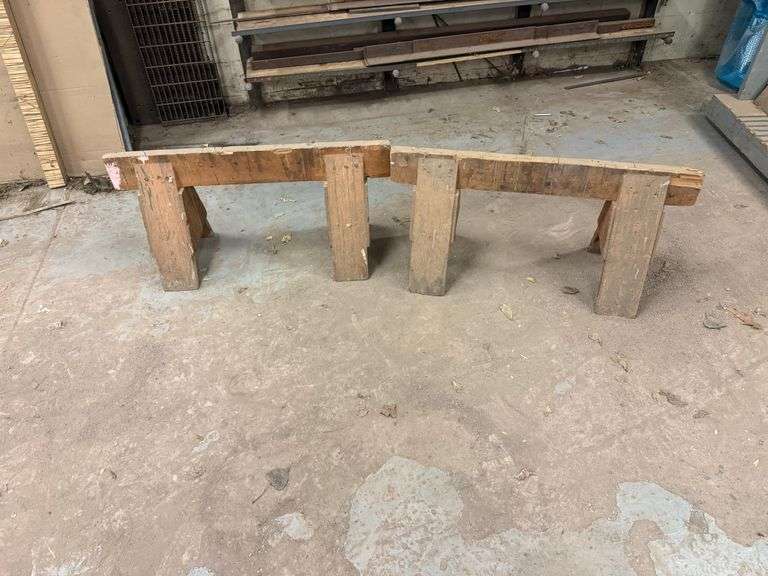 Wooden Saw Horses ... 19 x 40 x 14 in. image