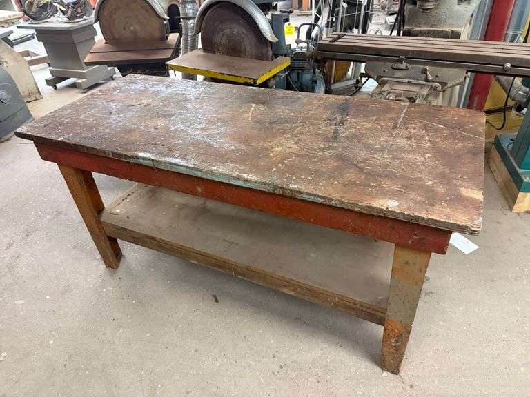 Wooden Work Bench ... 35 x 72 x 30 in. image