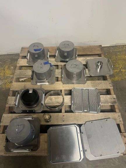 Group of Metal Containers and Components - See Description image