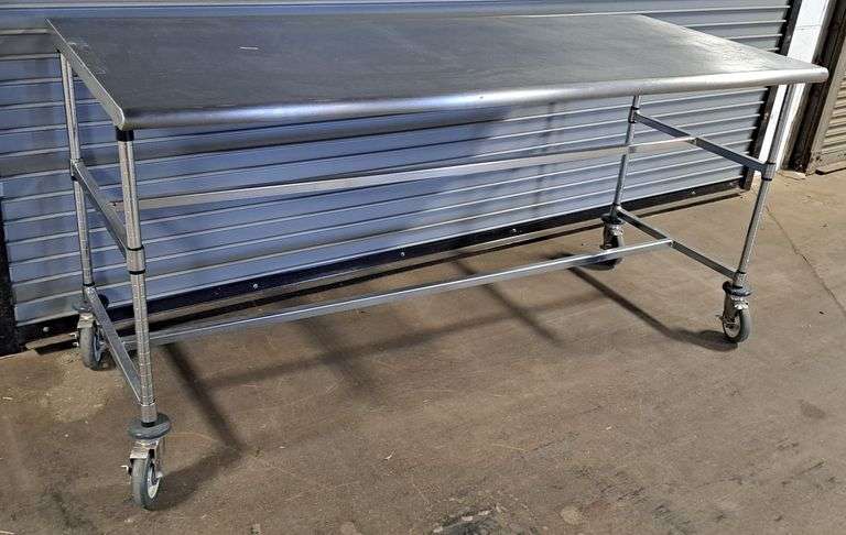 Stainless Steel Rolling Table ... 34 x 72 x 30 in. image