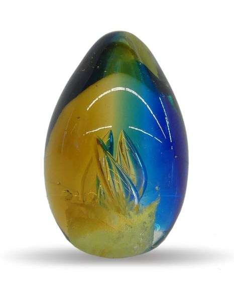 Multi Color Abstract Glass Paperweight image