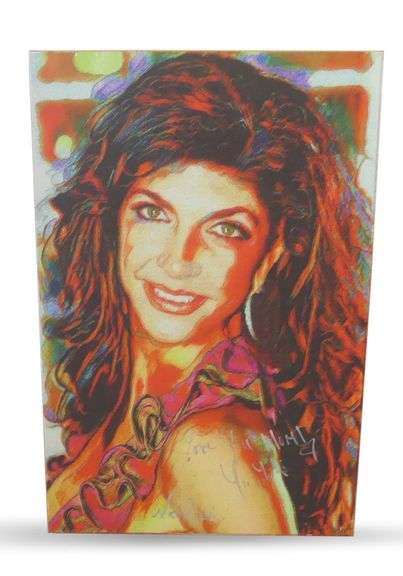Teresa Giudice Portrait Canvas Art Signed by Joseph Nicolosi image
