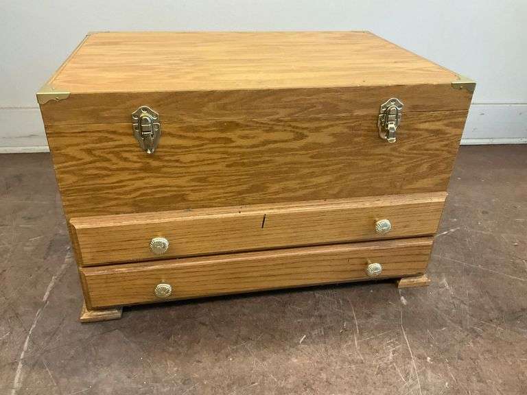 Wooden Storage Chest with Drawers image