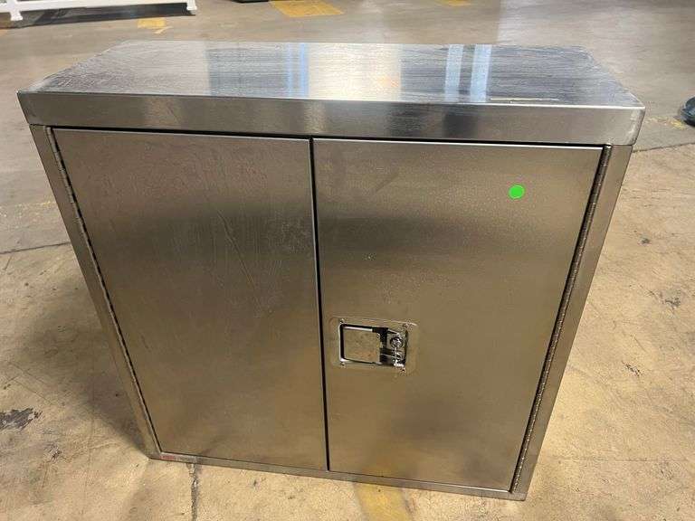 Stainless Steel Storage Cabinet with Key ... 30 x 30 x 12 in. image