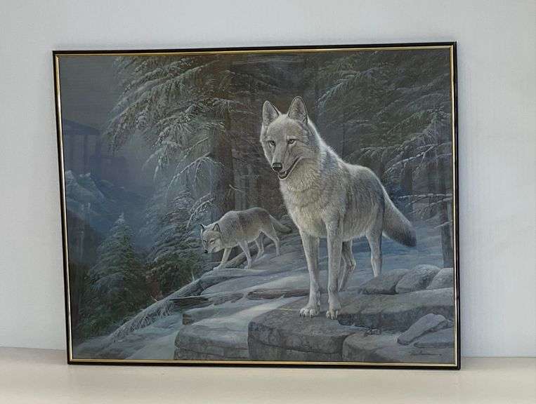 Framed Ruane Manning Wolf Print image