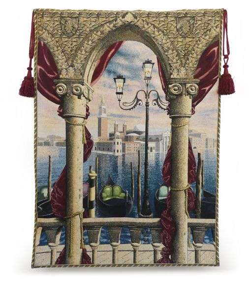 Venetian Scene Woven Tapestry Wall Hanging image