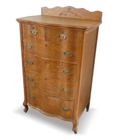 Vintage Oak Tall Chest of Drawers image
