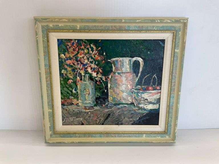 Mary Hakala Framed Still Life with Radishes Painting image