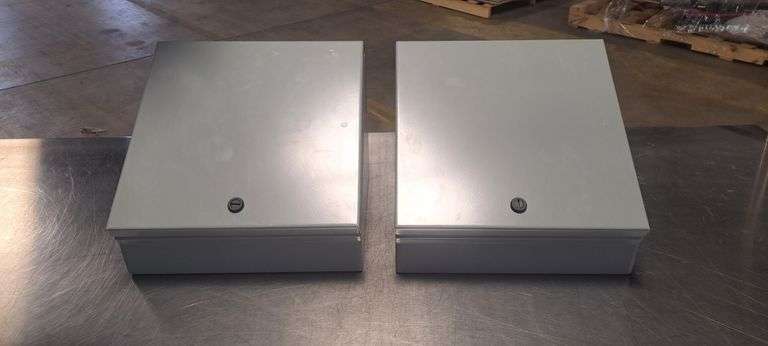 (2) SCE-12C12ELJ Industrial Control Panel Enclosures ... 9 x 12 x 12 in. image