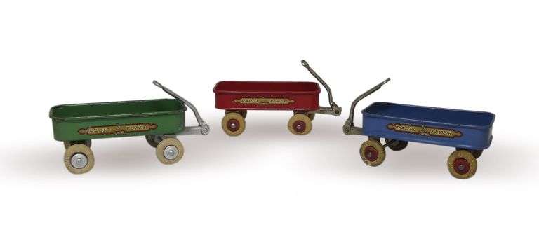 Three Miniature "Century of Progress" Radio Flyer Wagons image