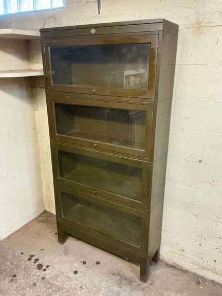 Art Metal Jamestown Sectional Barrister Bookcase ... 67 x 33 x 11 in. image