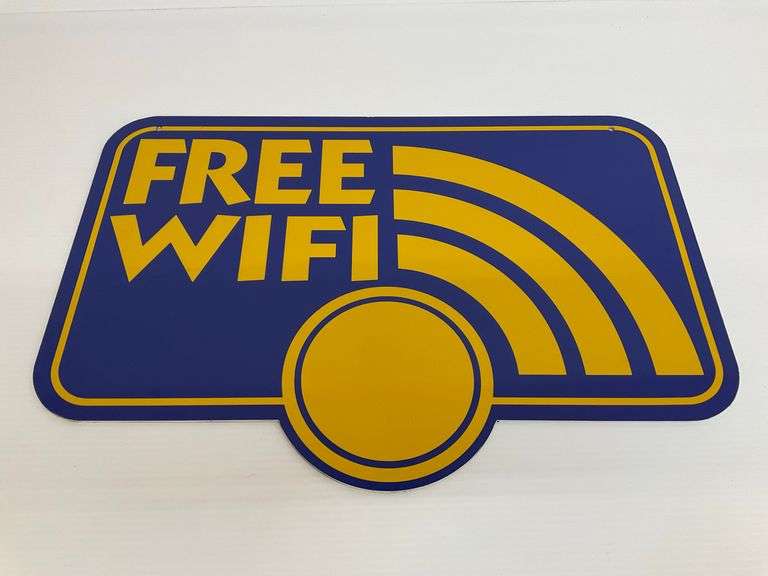 Free WiFi Double Sided Advertising Sign image