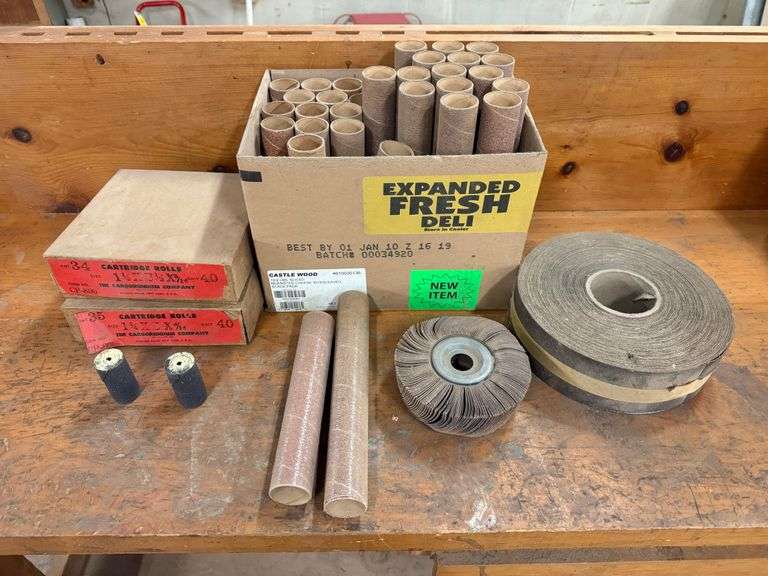 Lot of Sanding Components and Rolls image