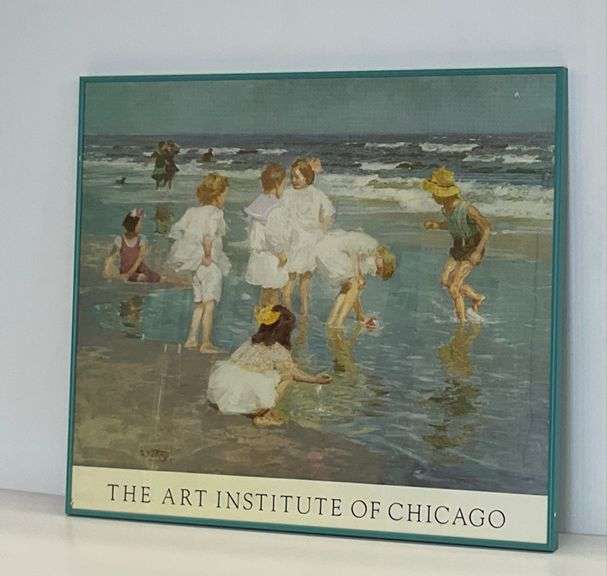 Framed Print "Children on the Beach" The Art Institute of Chicago image