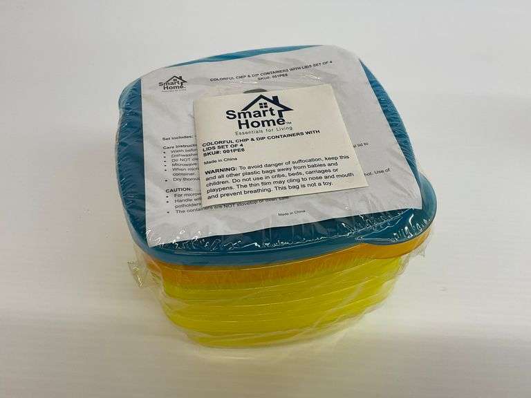 New Smart Home Chip & Dip Containers with Lids - Set of 4 image