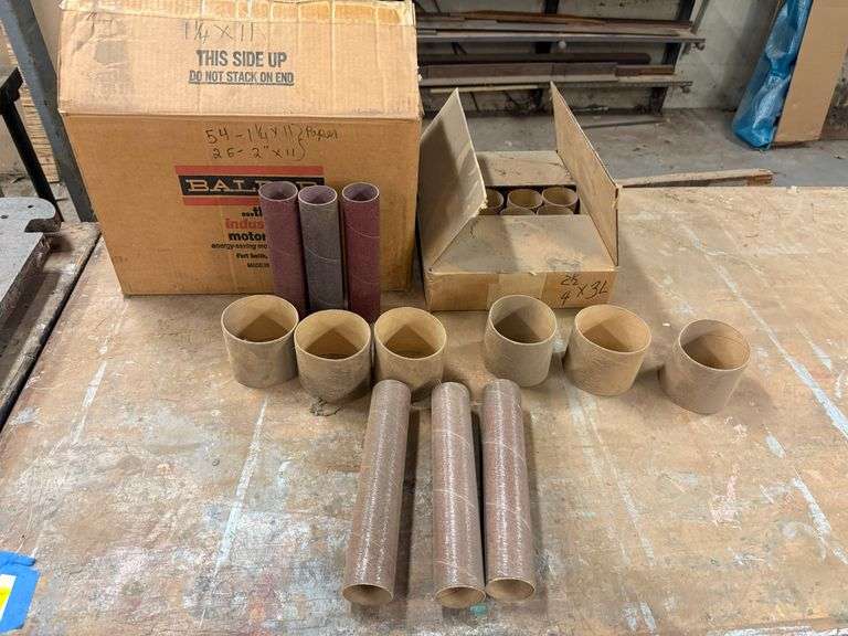 Bulk Lot of Abrasive Sanding Sleeves, Various Sizes image