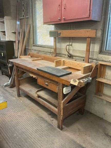 Wooden Work Bench ... 65 x 84 x 29 in. image