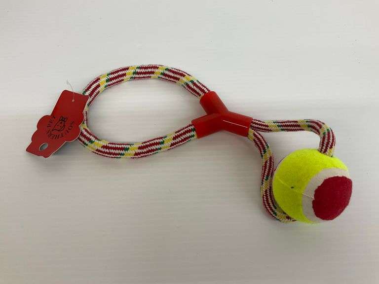New Southern Vet Pet Tennis Ball Tug Toy image