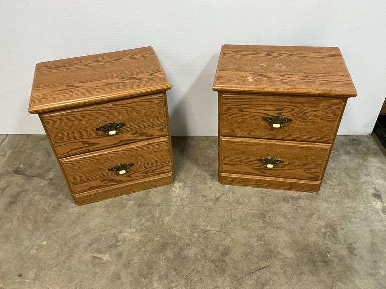 Pair of Two-Drawer Bedside Tables image