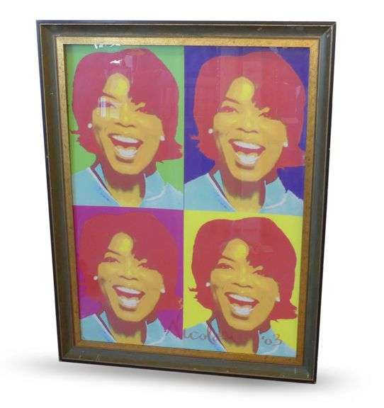 Joseph Nicolosi Framed & Autographed Pop Art Giclee of Oprah Winfrey 2003 image