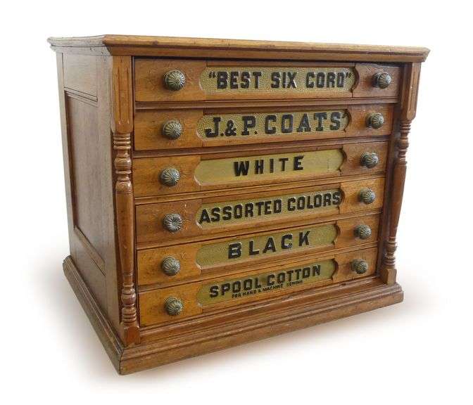 J&P Coats Spool Cotton Cabinet image