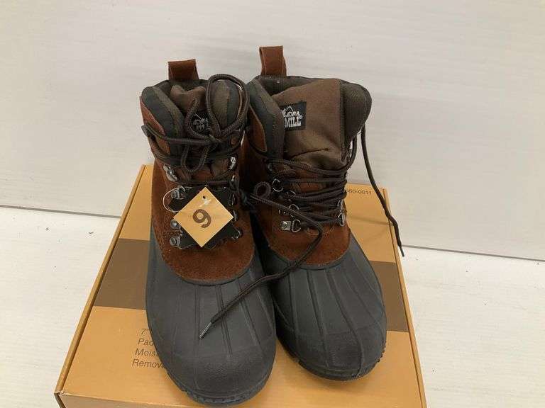 New Old Mill Men's Brown Suede Leather Boots Size 9 image