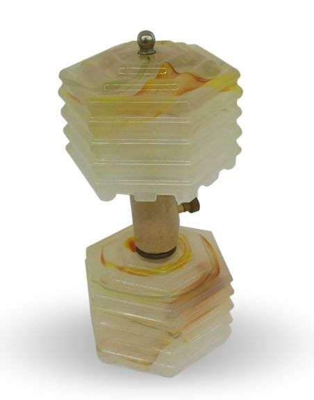 Art Deco Style Akro Agate Table Lamp image