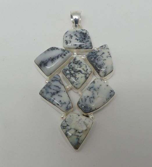 Sterling Silver Pendant with Dendritic Agate image