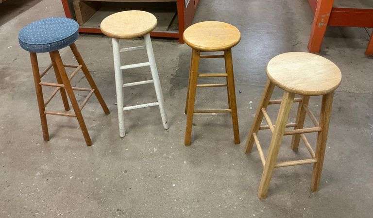 Four Wooden Stools image