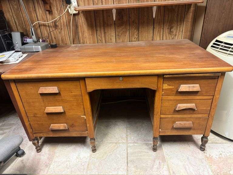 Wooden Desk ... 30 x 60 x 34 in. image