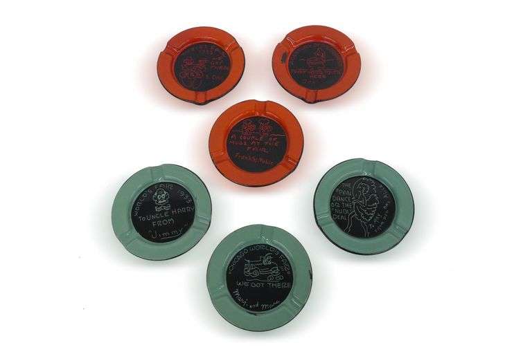 Six 1933 Chicago World's Fair Ashtrays image