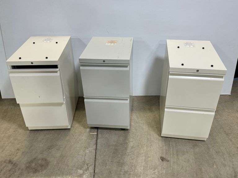 Three Two-Drawer Filing Cabinets image