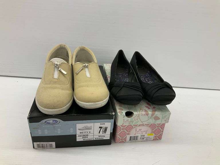 Two Pairs of Women's Shoes - Athletic Works & Jellypop - Size 7.5W image