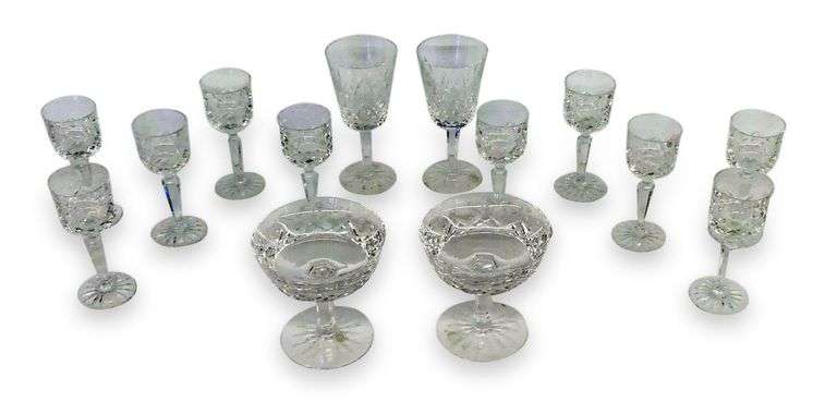 Set of 14 Waterford Crystal Stemware Wine Glasses image