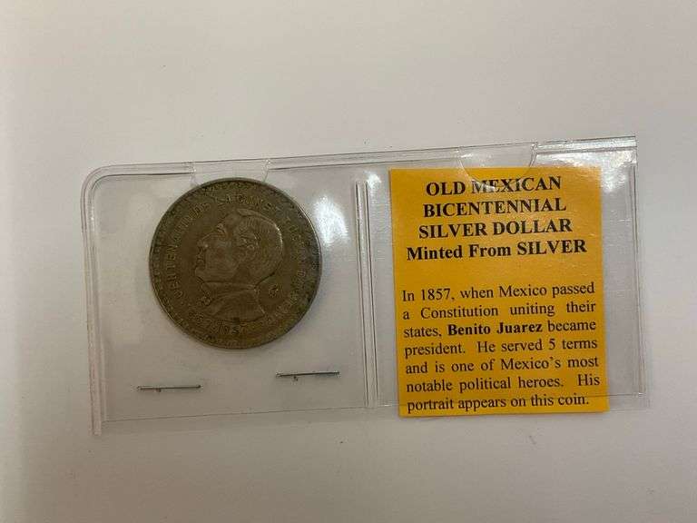 Mexican Bicentennial Silver Dollar, UN Peso 1957 image