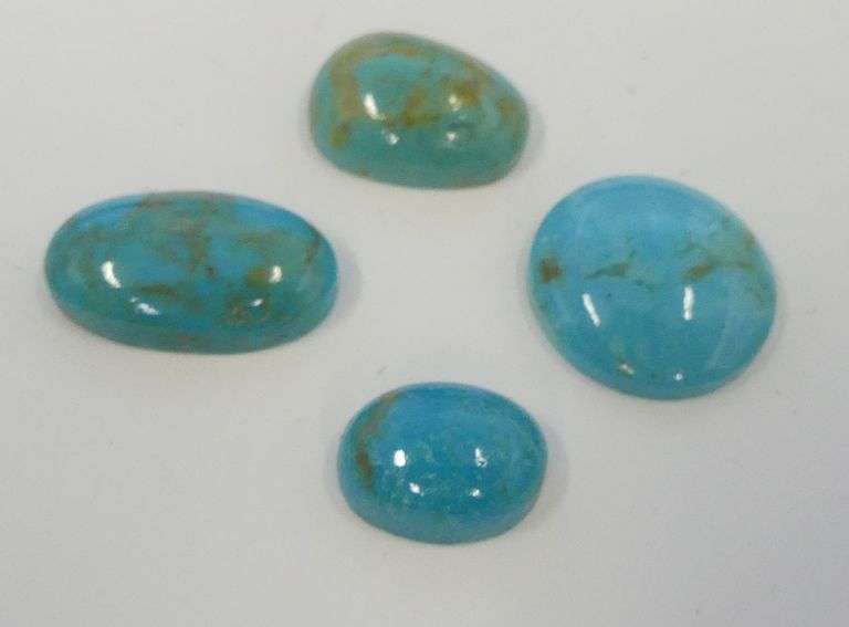 Four Patagonia Turquoise Cabochons....28.15 carats image