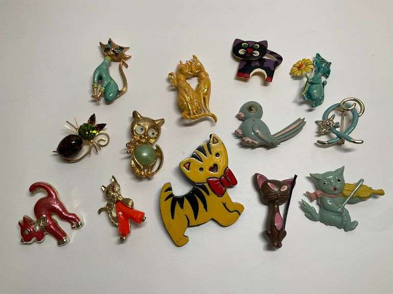 Collection of Cat and Animal Brooches image