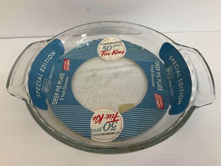 Fire King 50 Year Anniversary Pie Plate image