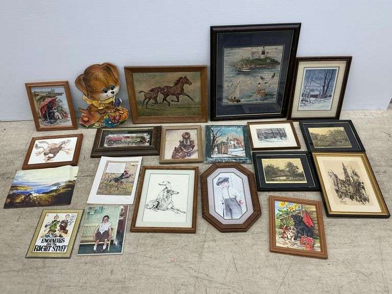Assorted Collection of Framed Art Prints and Wall Decor image