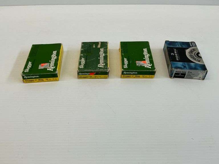 Remington Slugger and Federal Power Shok 12 Gauge Shotgun Shells - 4 Boxes image