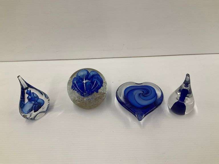 Four Glass Paperweights image
