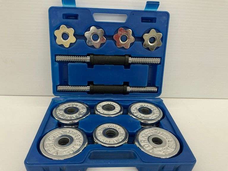 York 30lb Adjustable Chrome Dumbbell Set image