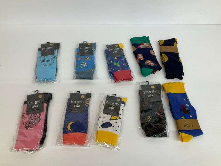 Lot of 10 New Pairs of Novelty Socks image