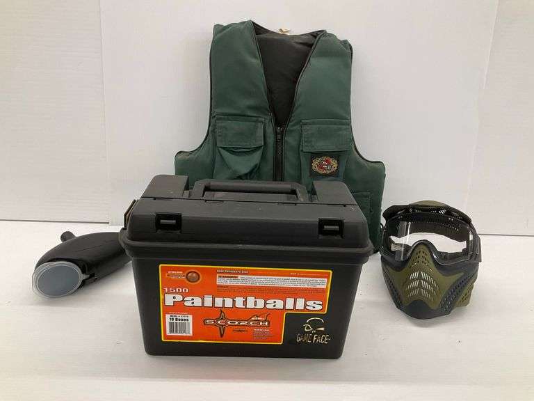 Paintball Gear: Tanks, Paintballs, Mask, and Vest image