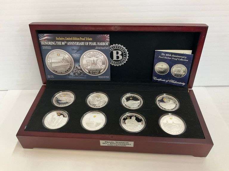 Bradford Exchange Pearl Harbor 80th Anniversary Proof Tribute Coin Collection image