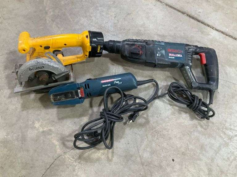 DeWalt 12V Circular Saw, Bosch Handsaw and Bosch Rotary Hammer image