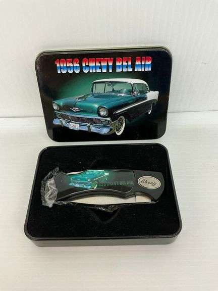 1956 Chevy Bel Air Knife and Tin Set image